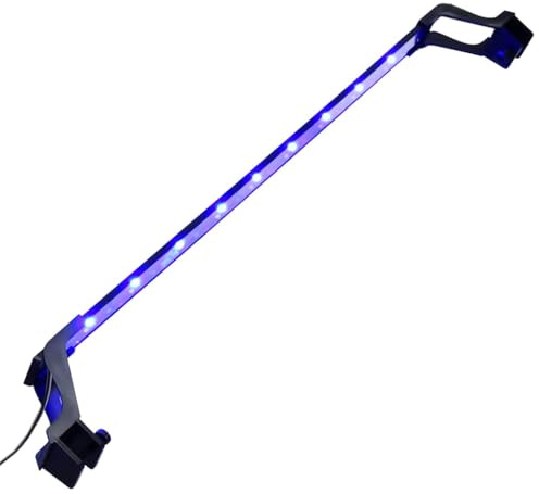 Mangloder LED-Aquariumleuchte mit Klemmen für Fischbecken 75-90 cm, Aluminium, blau und weiß, dimmbar, für Süßwasser und Meerwasser, Aquarium Beleuchtung Lampe für Pflanzen und Aquascape