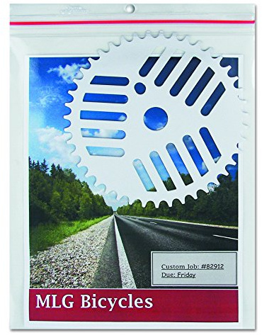 C-Line 82912 Industrial Zipper Seal Shop Ticket Holders, Vinyl, Clear, 55, 9 x 12 (Box of 15)