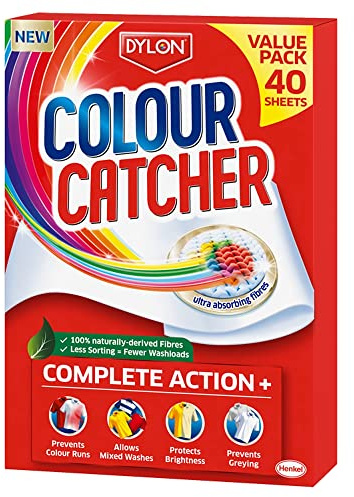Dylon Toallitas absorbentes de color para lavadora, pack de 40 unidadesLas número uno del Reino Unido.