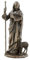 WU Statue Jesus der gute Schäferhund, 28 cm, bronzefarben