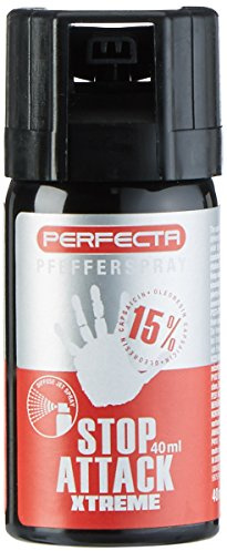Perfecta Pfefferspray Stop Attack Extreme, Tierabwehrspray 40 ml, 4 m | Abwehrspray zur Tierabwehr mit 40 ml Inhalt und bis zu 4 m Sprühweite