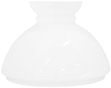 Abat-jour de rechange en verre pour lampes et lustres en fer et laiton, diamètre 29 cm, blanc de lait
