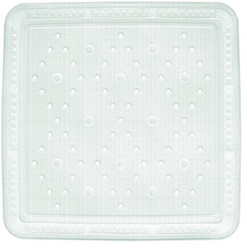 kela 22360 Duschwanneneinlage, Mit Sauger, PVC-Weichschaumbeschichtet, 55 x 55 cm, Kreta, weiß