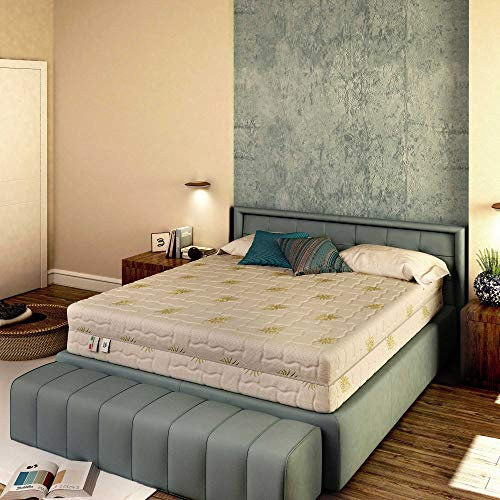 Baldiflex – Matratze mit Memory-Schaumstoff, Anti-Dekubitus, ergonomisch geformt, antibakteriell, milbendicht, atmungsaktiv, Bezug abnehmbar 90x200 cm Aloe vera