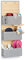 Relaxdays Hängeaufbewahrung Bad und Flur, 3 Fächer Türgarderobe 94 x 33 x 12 cm H x B x T, Bambus und Stoff, grau