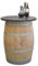 Temesso Weinfass als Stehtisch mit Tischplatte D 80 cm - Fass Natur (Nussbaum)