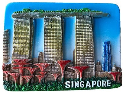 3D Singapore Fridge Magnet Travel Souvenir Sticker,Home& kitchen decoration Singapore refrigerator magnet