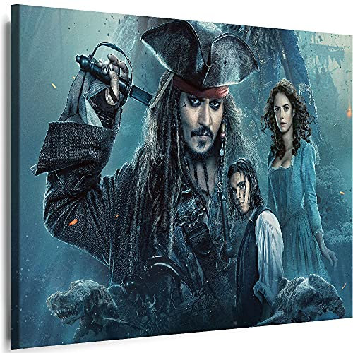 Myartstyle - Bilder Film Pirates 70 x 50 cm Leinwandbilder Xxl - 1 Teilige Wandbilder Film Popular Movies Kunstdrucke w-P-2020-049