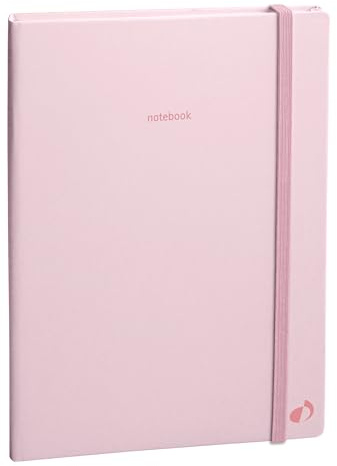 Quo Vadis Pastell Notizbuch 21 liniert mit Gummizug, 15 x 21 cm, Rosa