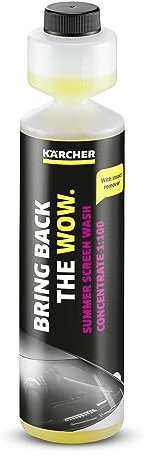 Kärcher Sommerscheibenreiniger RM 672, hochwirksames Konzentrat für eine blend- und schlierenfreie Sicht im Sommer, entfernt effektiv Insektenreste, 250ml Konzentrat ergeben 25l Reinigungsflüssigkeit