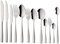 SUNSENGEUR Silverware Set, Stainless Steel Cutlery Flatware Set Knife Fork Spoon Utensils, Home Kitchen Hotel Restaurant Tableware Autograph Pattern Dinnerware Set Service Pack for 12,Silver