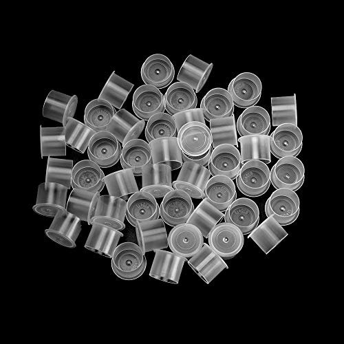 ATOMUS 50pcs Tattoo Ink Cups 23mm XL Size Disposable Ink Cups with Base Tattoo Pigment Caps Holder Container Tattoo Supplies for Big Pattern