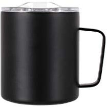 Lifeventure Insulated Travel & Outdoor Coffee or Tea Cup, Double Walled Vacuum Insulation, Eco-Friendly Stainless Steel with Removeable Lid, 350ml, Black