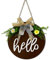 Yonphy Türschild Hello Kranz Hallo Schild Hallo Türdekoration für Hochzeit Haustür Deko Wohnzimmer Wanddeko