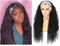 Sapphirewigs Lockige Stirnband Perücke lange schwarze synthetische Perücken für Frauen lose Wasser Welle Stirnband Haare Kleberlos 150% Dichte 26 inch