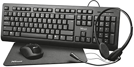 Trust Primo Home Office - Kit 4 en 1, diseño AZERTY francés