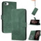 Genlision Flip Custodia in Pelle PU Premium per iphone 6/7/8/SE 2020,Custodia Sottile in Pelle per Telefono,con Supporto Stand,Slot per Schede e Chiusura Magnetica-Verde