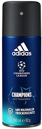 adidas UEFA 8 Anti-Transpirant Deo Spray für ihn, aufregend frischer Duft, bis 48 Stunden trockenes Frischegefühl, 150 ml