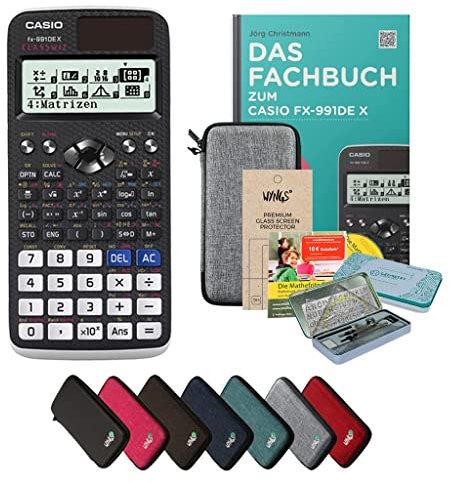CALCUSO Streberpaket Hellgrau mit Taschenrechner Casio FX-991DE X