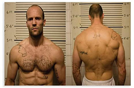 MJKO Schauspieler Jason Statham Leinwand-Poster, Wandkunst, Dekoration, Bild, Gemälde für Wohnzimmer, Schlafzimmer, Dekoration, Rahmen-Stil, 40 x 60 cm