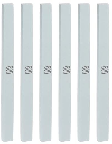 sourcing map 6pcs Sharpening Stones 600 Grit 5.9 x 0.47 x 0.24 Rectangle Green Silicon Carbide Knife Whetstone