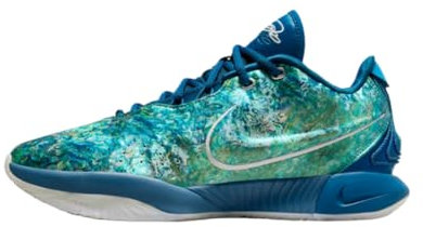 Nike Lebron XXI Chaussures de basketball pour homme (FN0708-400, Industrial Blue/Photon DUST/Emerald Rise/Metallic Silver), Bleu industriel/poussière de photon/émeraude/argent métallisé, 42.5 EU