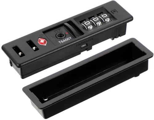 AOKWAWALIY 1 Pz Serratura Per Valigia Nera Serrature Per Bagagli Serratura Con Codice Doganale Serratura Di Sicurezza Tsa Portatile Per Borsa Da Viaggio Zaino Lucchetto