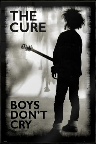 Close Up The Cure - Gerahmtes Poster (Boys Don 't Cry - Black & White) (Größe: 61cm x 91,5cm)