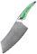 SANMUZUO Coltello Nakiri da 18CM, coltello da carne giapponese in acciaio damasco VG-10, coltello da verdura ultra affilato con impugnatura a codolo intero in resina verde, serie LA-S9