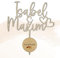 Birdart Box® Tortenstecker mit deinem Text – hochwertiger Tortenstecker aus Holz, moderner Cake Topper mit Namen (Natur Holz, Namenstecker)