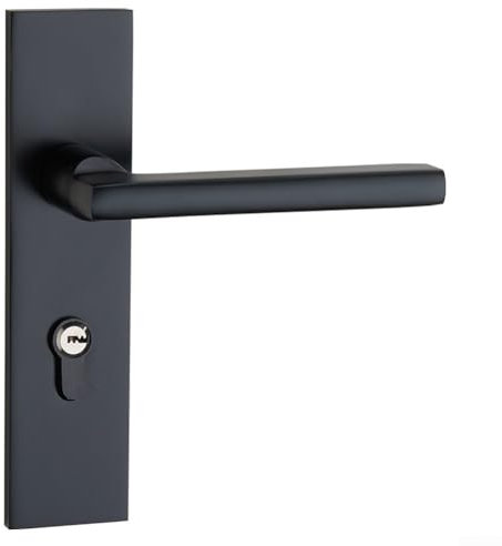 Jayruit Serrures de poignée de porte, poignées de porte de chambre avec serrure et boîte à clés, serrure à mortaise pour portes en bois, porte de chambre à coucher