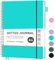 RETTACY Notizbuch A4 Gepunktetes, Bullet Dot Journal, Leichtgewicht Collegeblock, 55 Blatt / 110 Seiten Zum Schreiben, 100gsm, PVC Rinbuch, für Frauen Männer Arbeit Büro, 21,5 x 27,9cm - Türkis