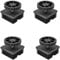 Lot de 4 pieds de nivellement pour pieds de meubles - 50 x 50 mm - Embouts filetés M8 - Noir
