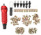 Rivet Nut Tool, Rivet Gun Cordless Rivet Drill Adapter Attachment Rivet Nut Tool Kit Electric Insert Rivet Gun Adapter Kit with 6 Rivet Heads for Buildings, Cars, Elevators