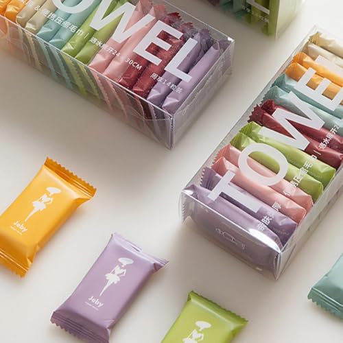 Toallitas secas en Forma de Tableta, Toalla, minitoalla prensada, Ahorra Espacio, Absorbente, refrescante, paño de Limpieza, Toallas de algodón comprimido, 28 Unidades