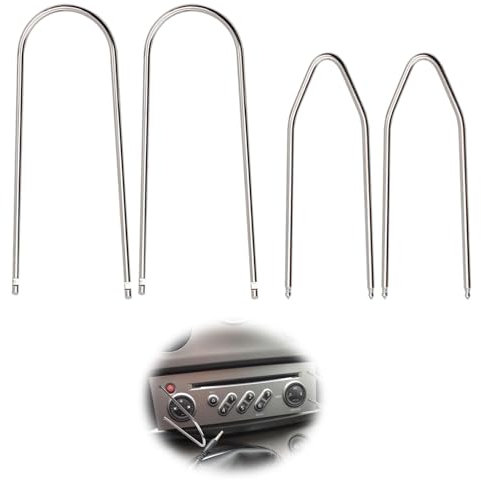 4pcs Entriegelungsschlüssel Radio,Autoradio Ausbauwerkzeug,Kfz Autoradio Bügel Removal Instrument Schlüssel Din-Freigabetasten,Kompatibel Mit FIAT,Radio Ausbau Werkzeug Für Autoradio Reparatur