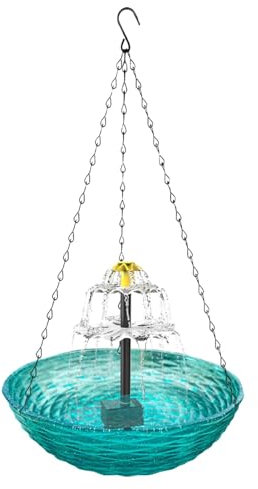 Comedero para pájaros y baño para exteriores | Comedero para pájaros al aire libre con fuente de agua, comedero para pájaros, cuenco de baño para jardín, patio trasero, balcón