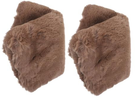 Milisten 2stücke Kunstpelz-handkissen Für Damen Und Mädchen Dicker Warmer Winter-handwärmer-muff Flauschiger Plüsch-handmuff Tragbarer Handwärmer Für Outdoor-aktivitäten