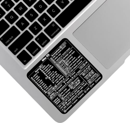 Autocollants de raccourcis Mac OS, autocollants de clavier Mac OS, autocollants pour ordinateur portable, autocollants de raccourci Mac, autocollants de raccourci MacBook compatibles avec MacBook Air