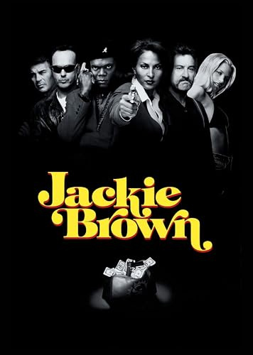 Love By Canvas Poster di Jackie Brown, classico film poliziesco, in bianco e nero (A3)