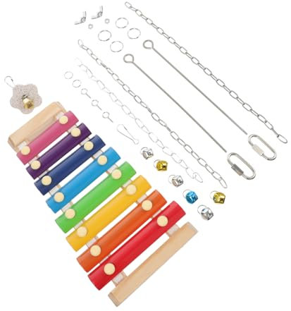 YARNOW 2stücke Xylophon-vogelspielzeug Mit Hühner-Fruit Holders Für Papageien Wellensittiche Und Kleine Haustiere Langlebige Fütterungszubehör Für Tiernahrung Und Spielspaß