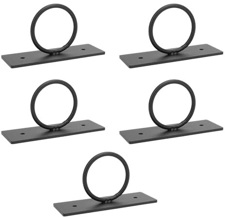 SIXRUN 5 Morceaux de Supports de Corde de Chanvre, Support Mural en Acier Inoxydable pour Suspendre des Cordes jusqu'à 2 Pouces, avec des Supports de Corde Décoratifs, Support pour Les