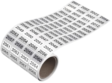 Dzxin Zahlen Aufkleber, 0001 bis 2000, Ortlaufende Zahlenaufkleber,Wasserdichte Zahlenaufkleber für Inventar Aufbewahrung Klassifikation (0,39 x 0,78 Zoll) (2001-4000)