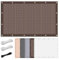 Tissu d'ombrage 2 x 3.4 m avec Œillets Brise-Vue Jardin de HDPE Disponible en Plusieurs Tailles pour Serre/Jardin/Pergola/Patio Lawn, Brun