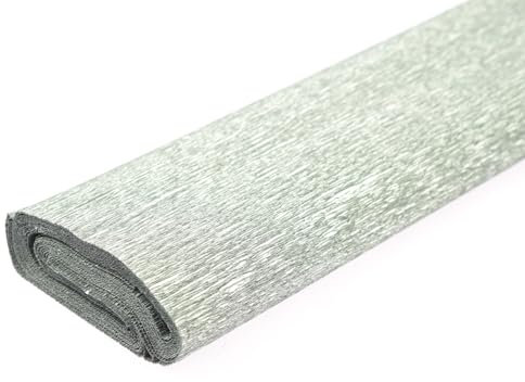 Krepppapier 50x250cm zum Besteln und gestallten (Silber, 10 Rollen)