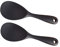 GLEAVI 2 Cucharas De Arroz Ranuradas Espátula Marrón Raspador De Silicona Cuchara Para Arroz Cuchara Para Olla Arrocera Cuchara Para Gel De Arroz