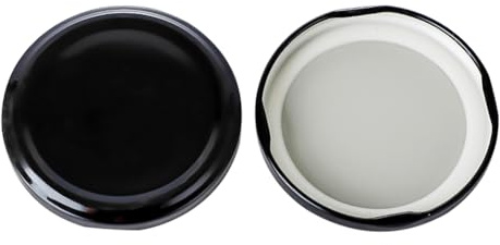 UCK-KIT 100 Pieces Screw Lids for Jars 82 mm, Black Twist-Off Lids for Storage Bottle Jars, Preserving Vessels, Jam Jars, Honey Jars, and Delicacy Containers Jars,100pcs