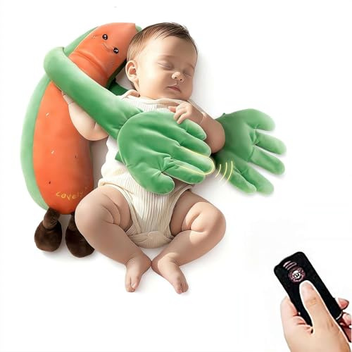 EIRZNGXQ Baby-Schläferkissen in Fruchtform, weiches Plüschtier zum Klopfen und Einschlafen, Begleiter für Babys beim Erschrecken und Schlafen (Watermelon 1pcs)