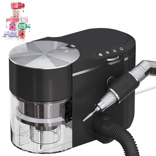 Electric Nail Drill,Nail Vacuum Cleaner & Nail Drill Machine Kit with 30000RPM Suck While Grinding Adjustable Speed,1600mah Battery,Low Noise,Nail Dust Collector (Black )