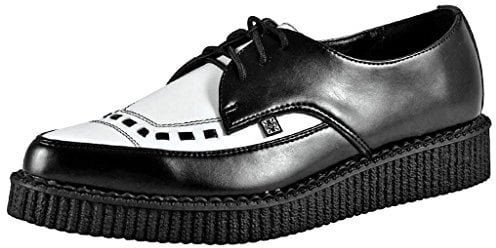 T.U.K. Pointed Creeper Lace-up - Scarpe da Uomo e Donna - Colore Bianco e Nero - Taglia EU42